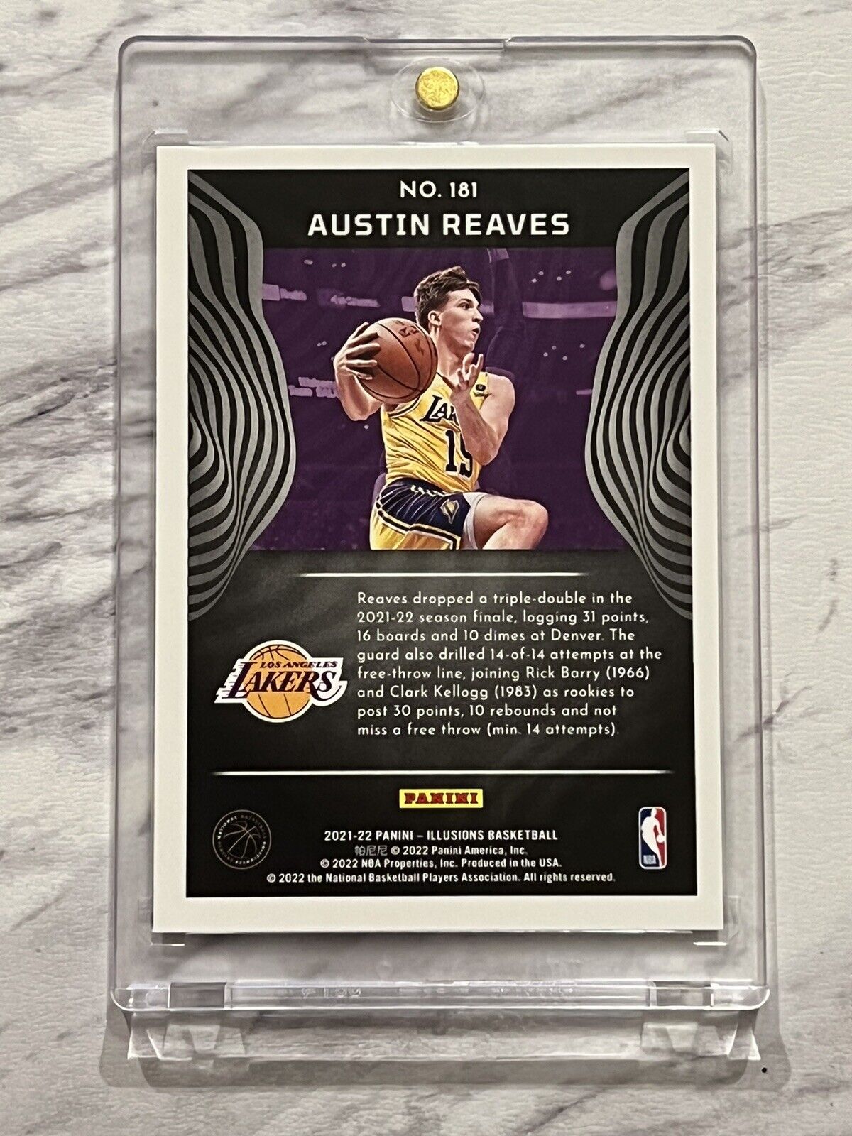 Austin Reaves RC 2021 Panini Illusions Basketball Refractor GEM MINT SSP Rookie