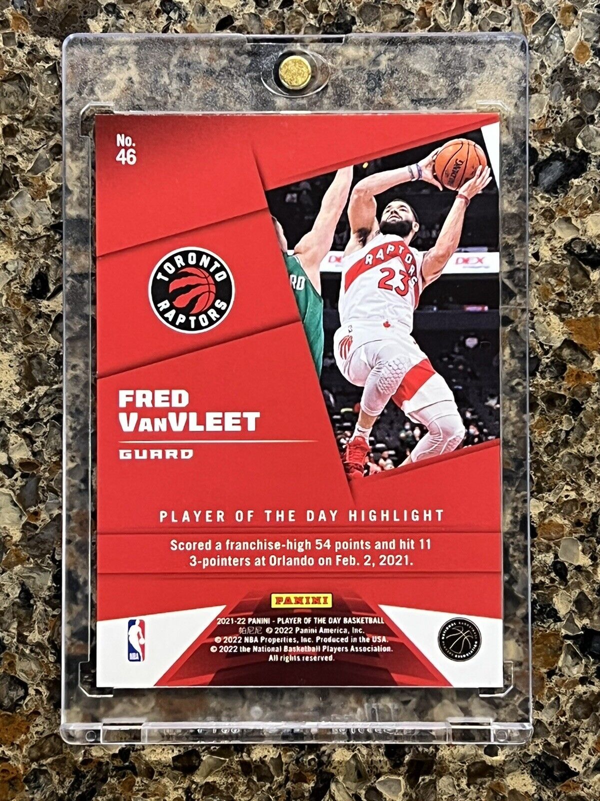 Fred VanVleet 2021 Panini NBA Player of The Day KABOOM 33/99 Rare Gem Mint SSP