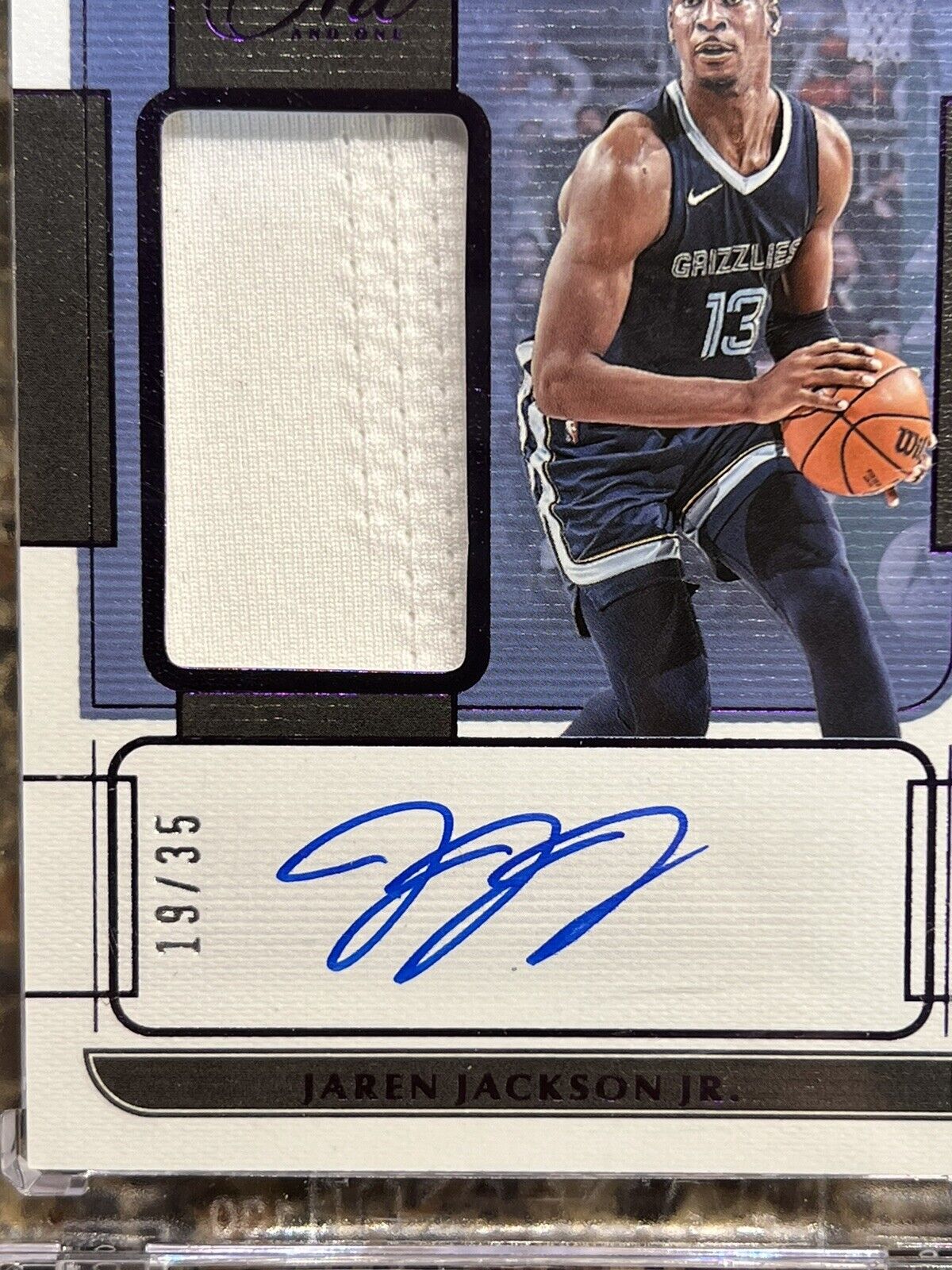 Jaren Jackson Jr. 2021 Panini One And One JERSEY PATCH AUTO 19/35 Rare Mint SSP