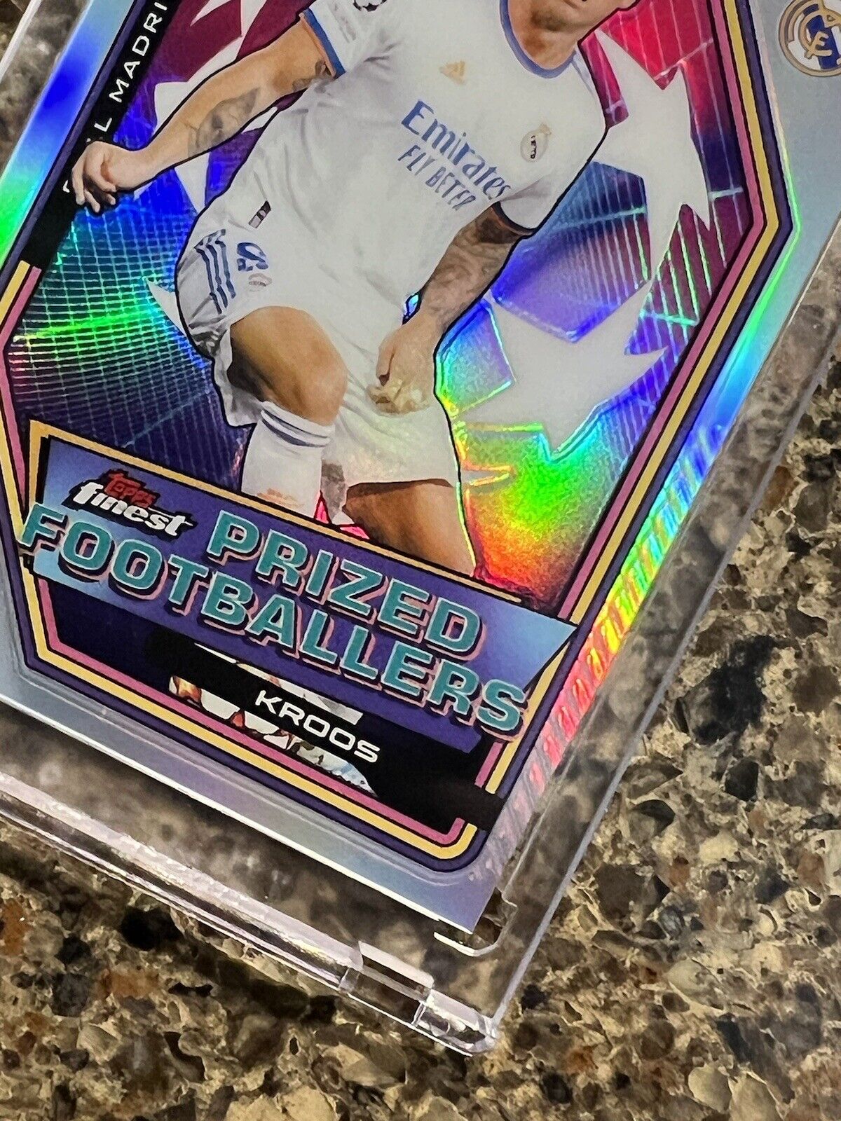 Toni Kroos 2021-22 Topps Finest UCL Prized Footballers Refractor Gem Mint