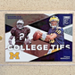 2017 Panini Donruss Elite Collegiate Tom Brady & Charles Woodson COLLEGE TIES