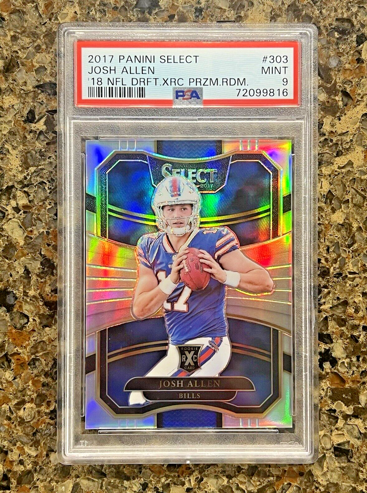 Josh Allen 2017 Panini Select '18 NFL Draft XRC Prizm Redemption MINT PSA 9 RARE