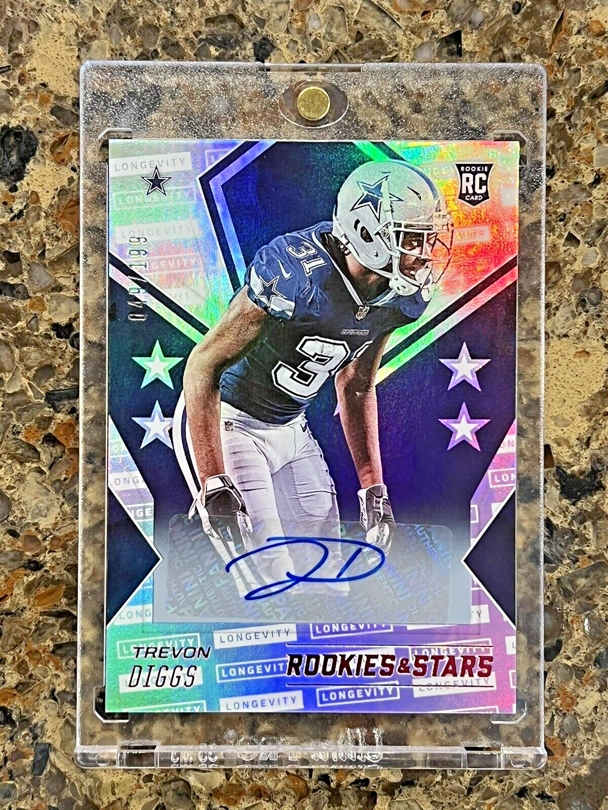 Trevon Diggs RC 2020 Panini Rookies & Stars Refractor 049/199 AUTO Rare Gem Mint