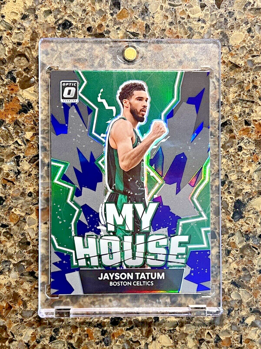 Jayson Tatum 2022-23 Panini Donruss Optic MY HOUSE Purple Prizm Rare Gem Mint