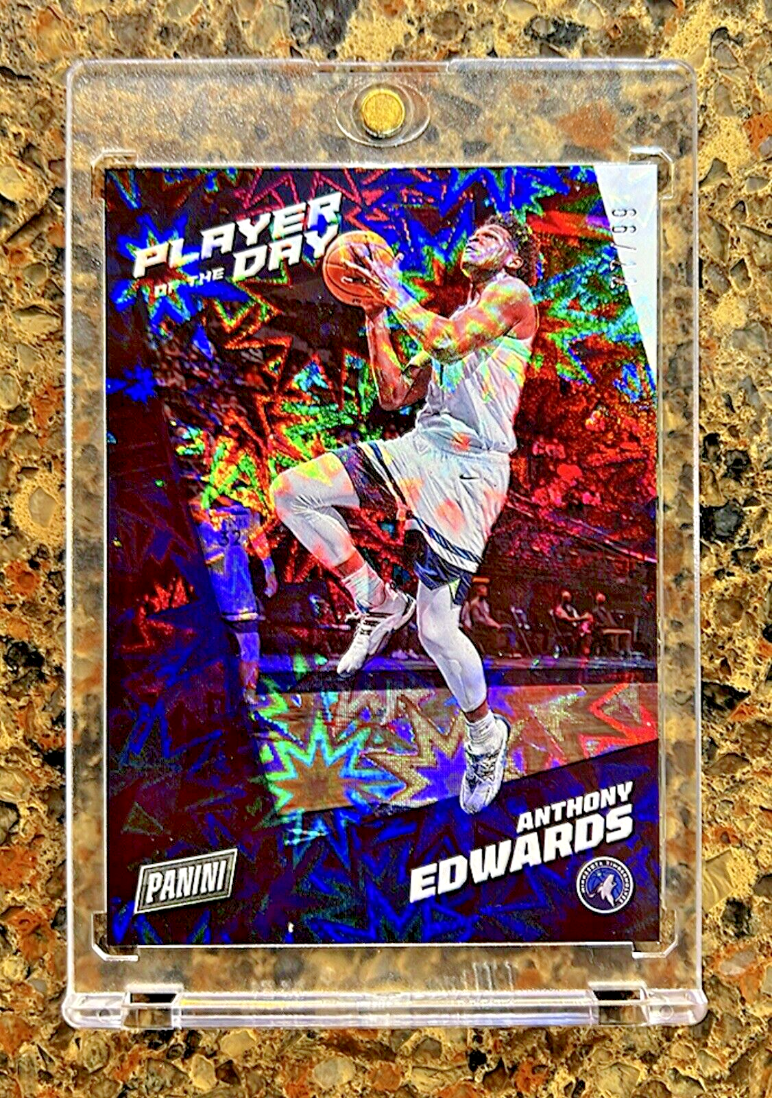 🌟 Anthony Edwards - 2021-22 Panini Player of the Day KABOOM #77/99 - SUPER RARE