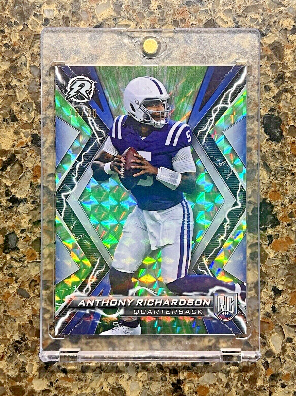 Anthony Richardson 2023 Topps Composite Resurgence Lime Green Refractor 18/20 RC