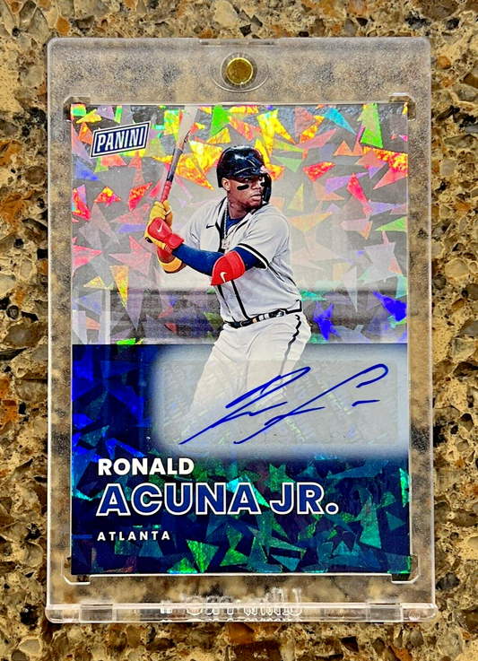 Ronald Acuna Jr. 2022 Panini National Autograph #3/5 Cracked Ice SUPER RARE SSP