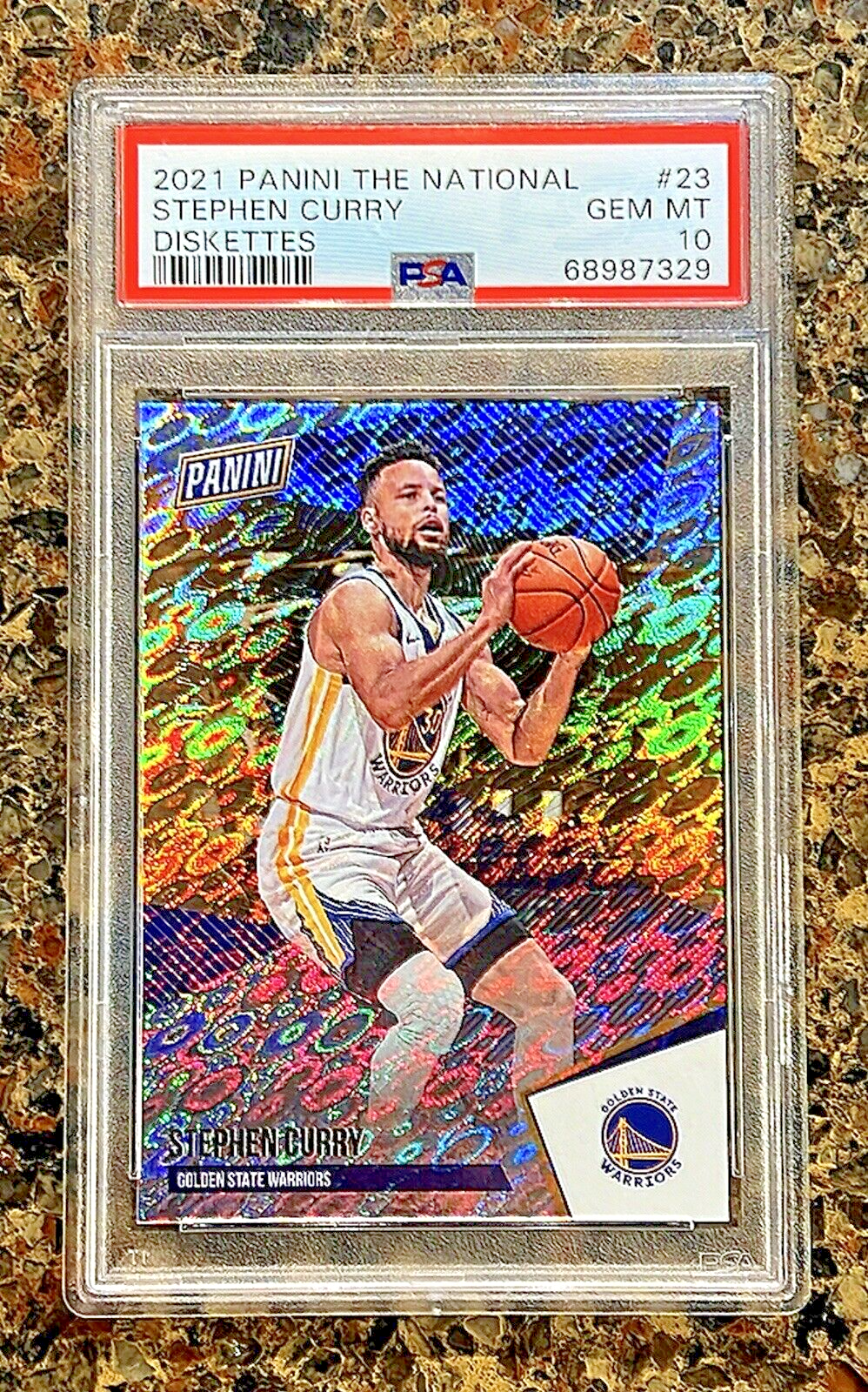 Stephen Curry 2021 Panini The National Diskettes 15/25 Rare SSP Gem Mint PSA 10