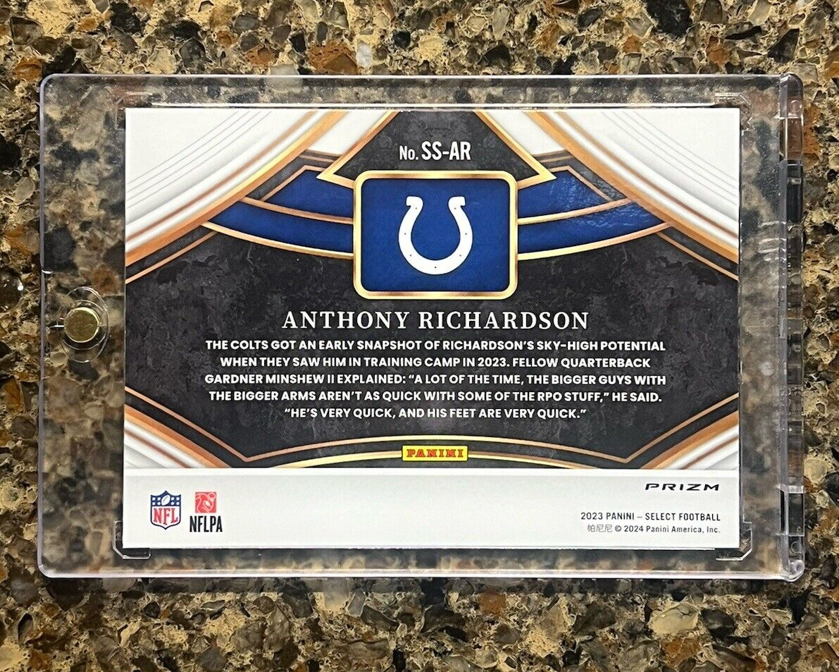 ANTHONY RICHARDSON RC 2023 PANINI SELECT SNAPSHOTS SILVER PRIZM #SS-AR ROOKIE SP