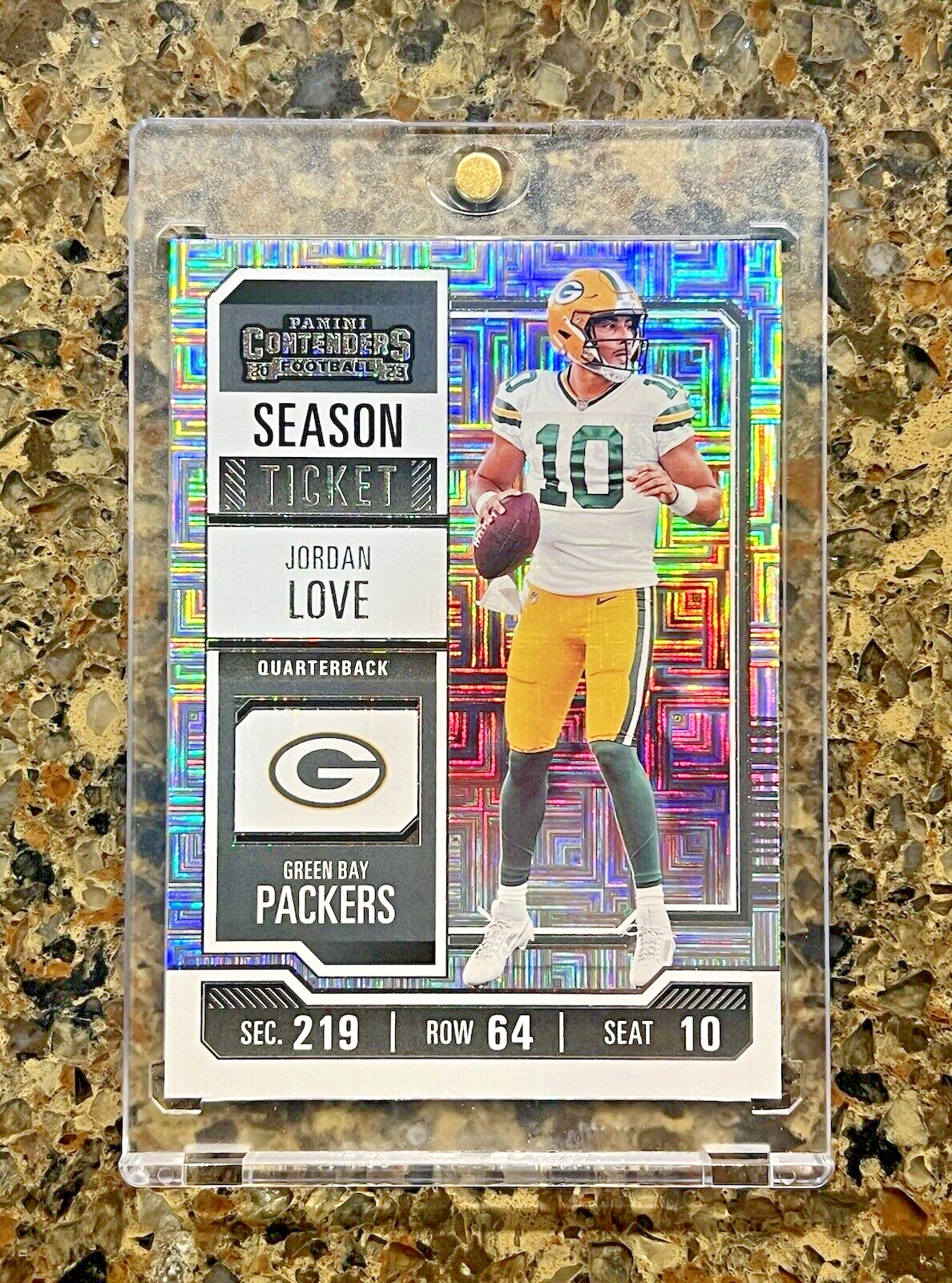 Jordan Love 2023 Panini Contenders Football Season Ticket Mojo Refractor Holo