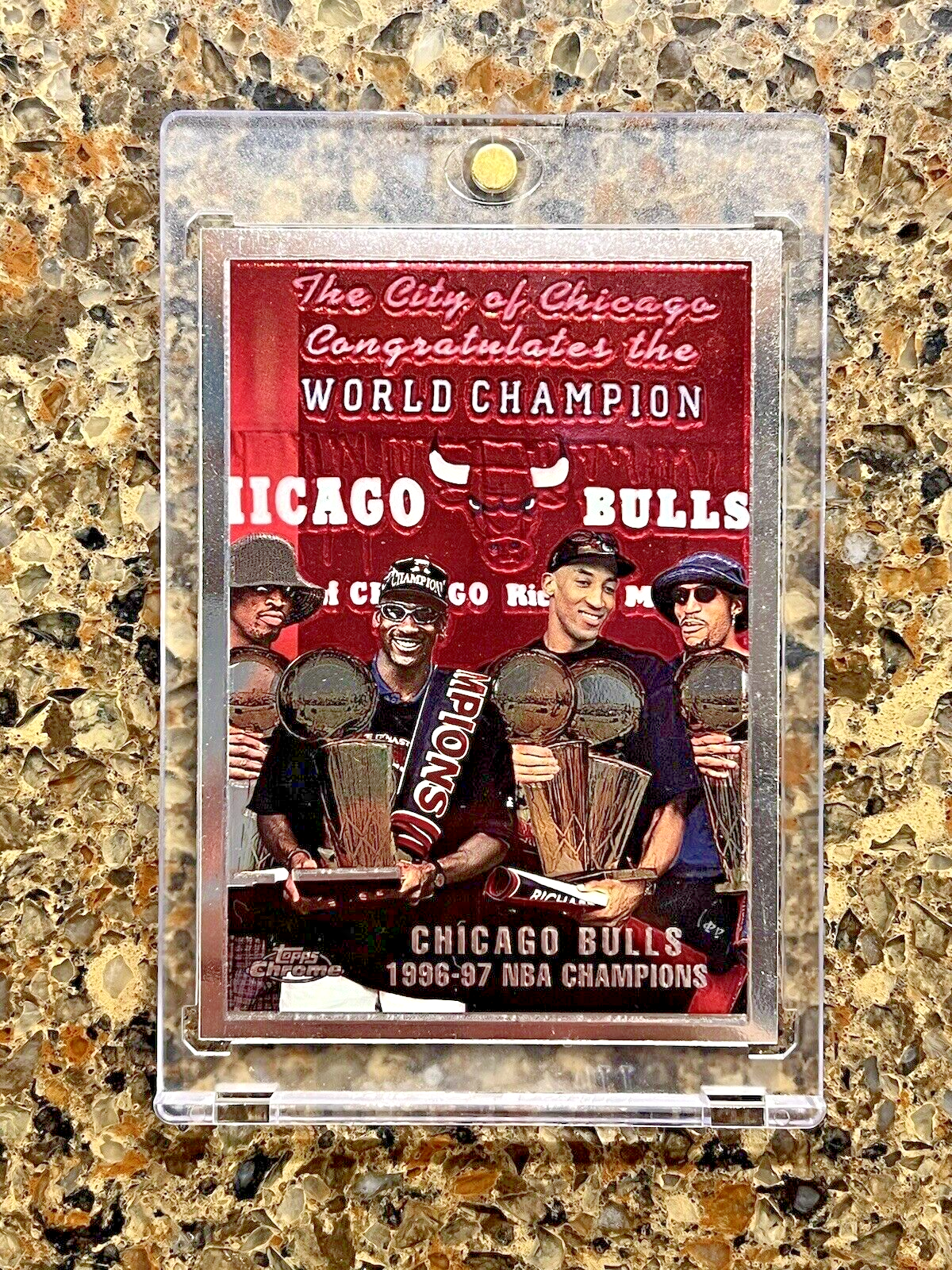 🌟 Michael Jordan 1997-98 Topps Chrome Chicago Bulls NBA Champions Gem Mint 🌟