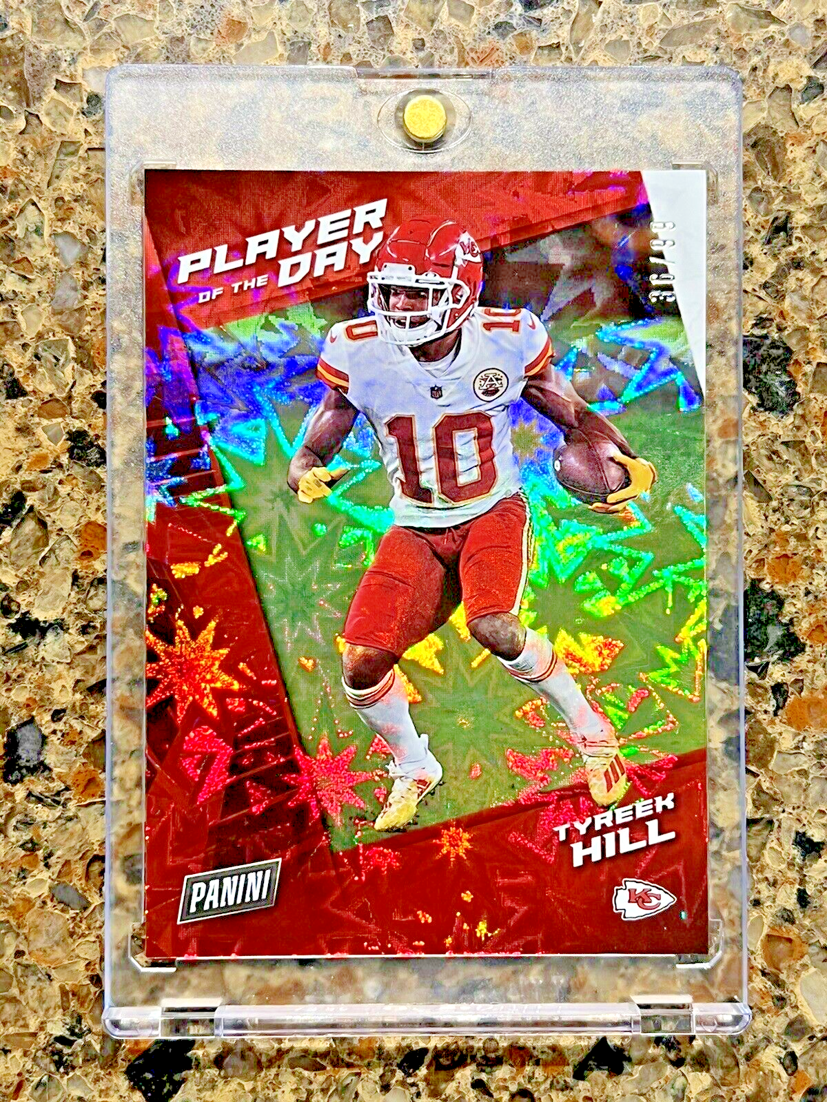 Tyreek Hill 2021 Panini Player of the Day KABOOM 36/99 SSP Super Rare Gem Mint