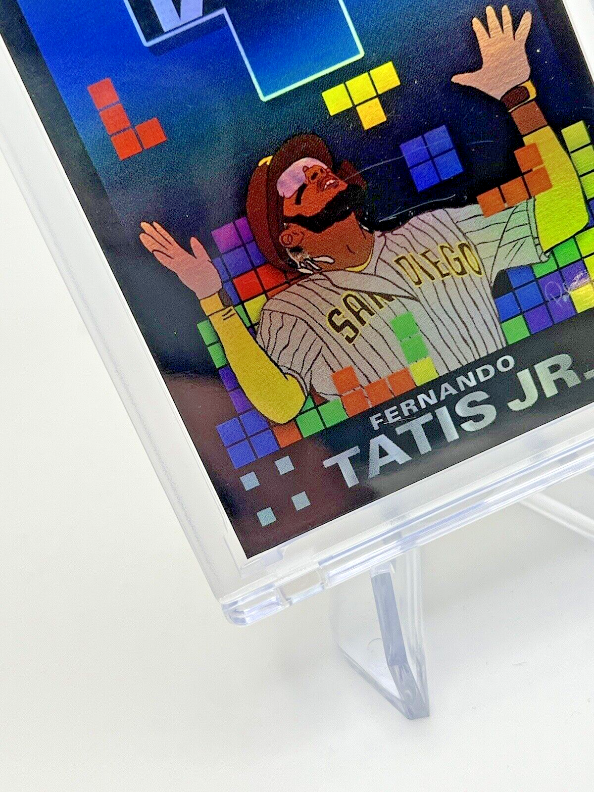 Fernando Tatis Jr 2021 Topps Project70 TETRIS Rainbow Foil 58/70 Brittney Palmer