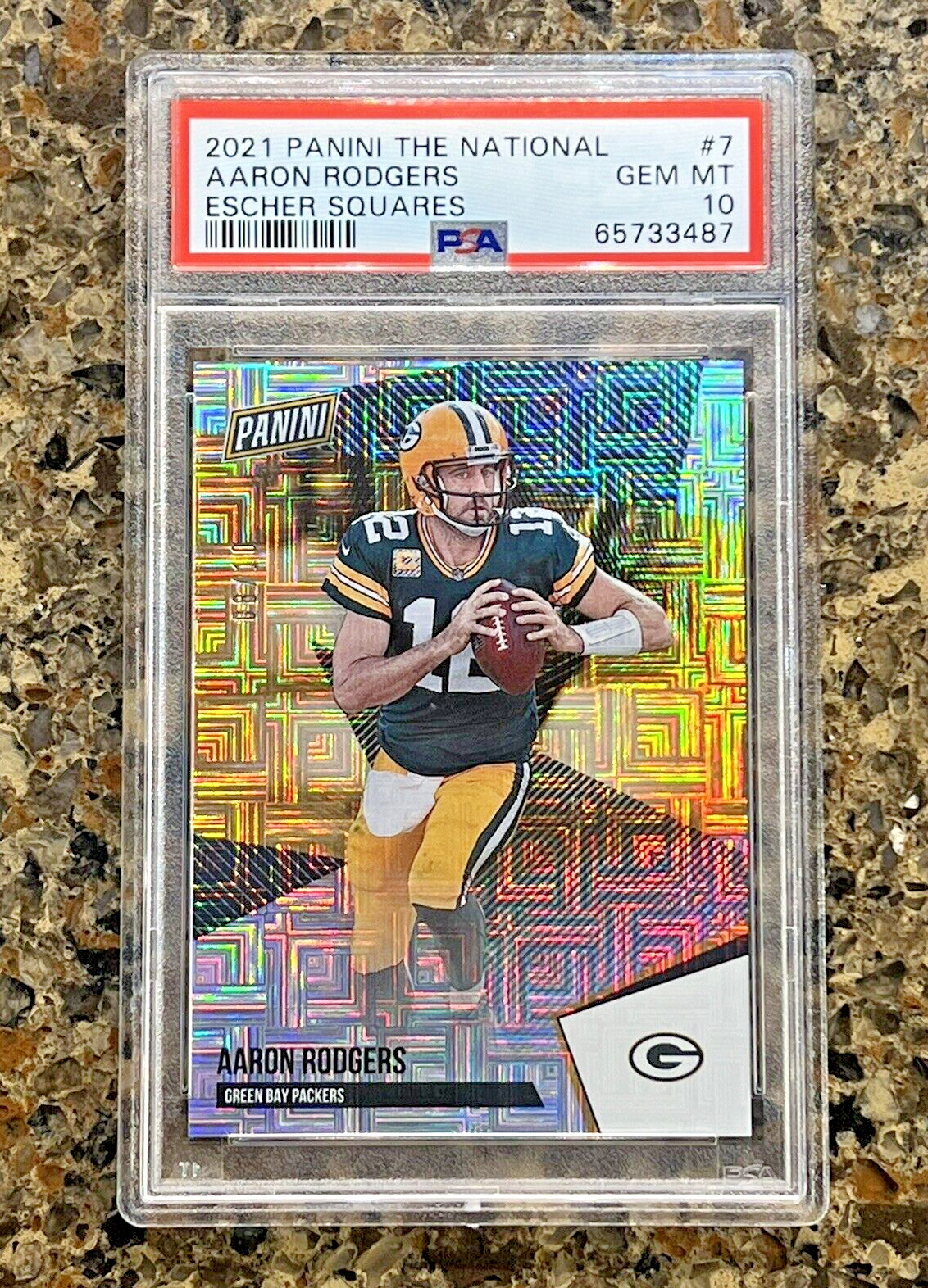 Aaron Rodgers 2021 Panini The National Escher Squares 08/10 SSP Gem Mint PSA 10