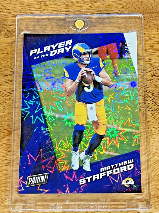 Matthew Stafford 2021 Panini Player of the Day KABOOM 36/99 Rare Gem Mint SSP