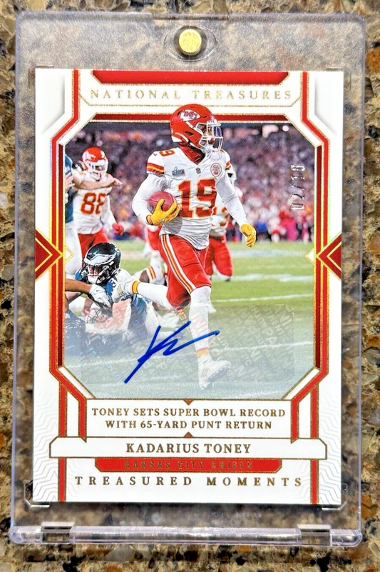 Kadarius Toney 2023 Panini National Treasures TREASURED MOMENTS GOLD #02/10 AUTO