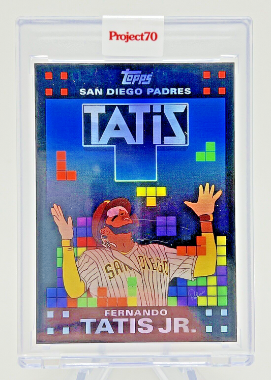 Fernando Tatis Jr 2021 Topps Project70 TETRIS Rainbow Foil 58/70 Brittney Palmer