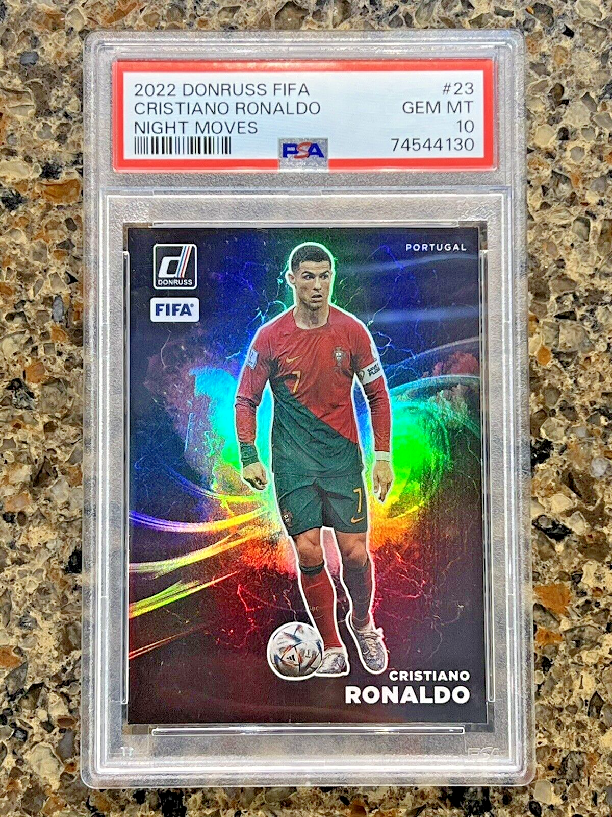 2022 PANINI DONRUSS FIFA - CRISTIANO RONALDO NIGHT MOVES #23 - GEM MINT - PSA 10