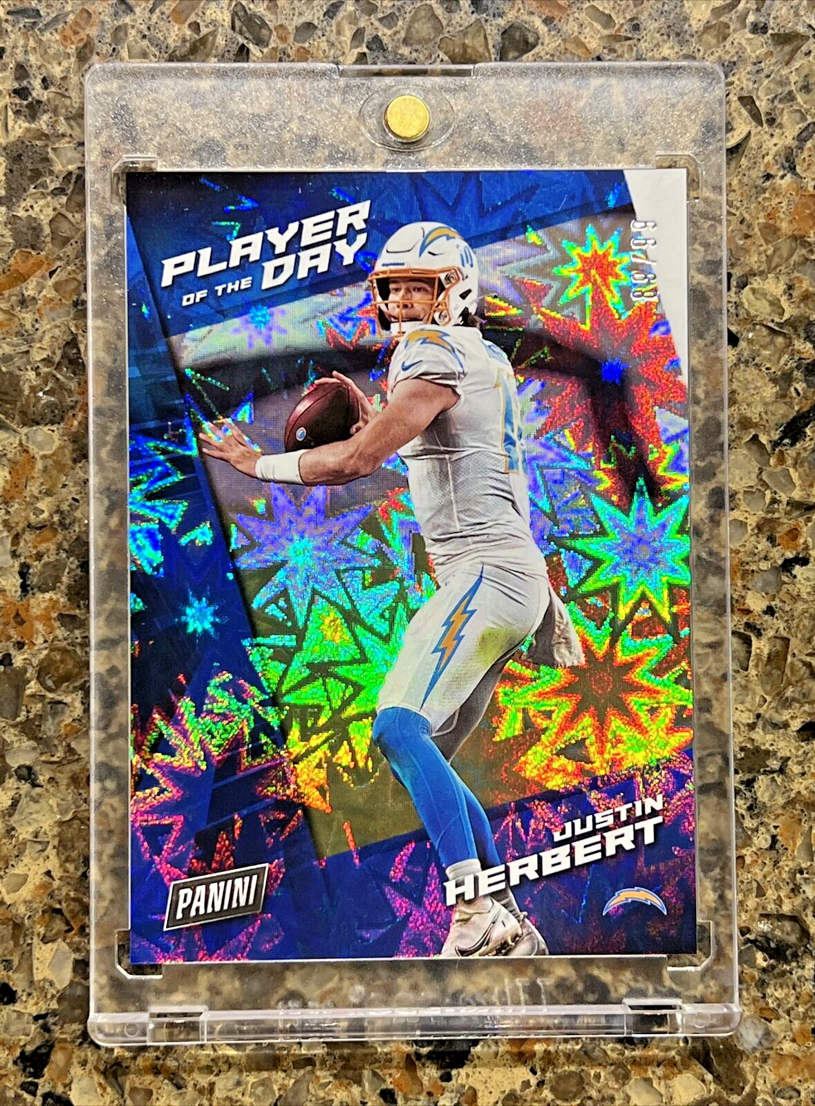 Justin Herbert 2021 Panini Player of the Day KABOOM #89/99 Super Rare SSP