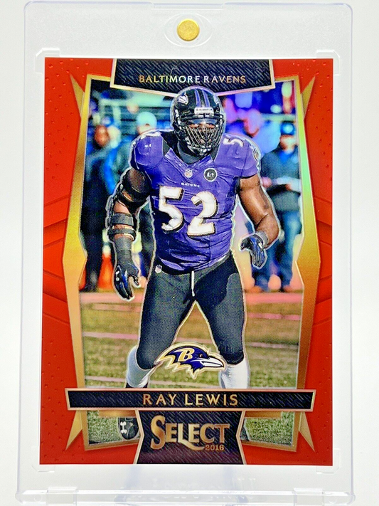 Ray Lewis 2016 Panini Select Football Red Refractor 67/99 Rare HOF Gem Mint SSP