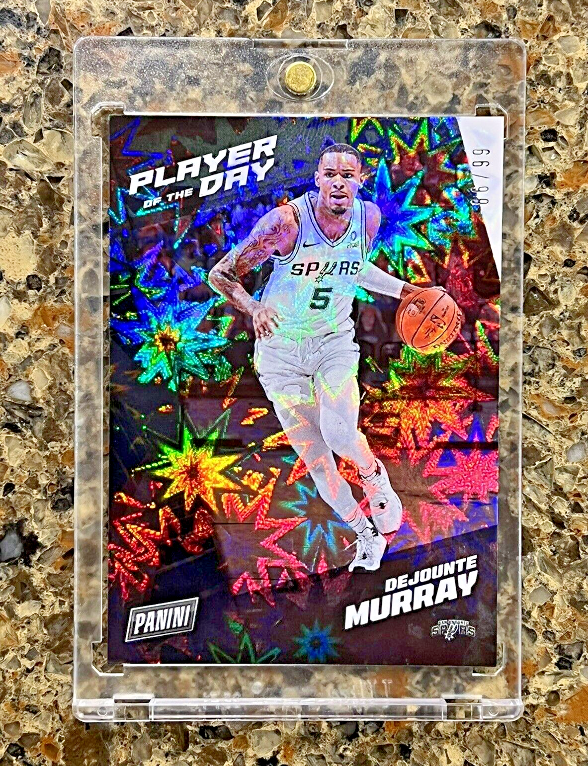 Dejounte Murray 2021 Panini NBA Player of the Day KABOOM 86/99 Rare Gem Mint SSP