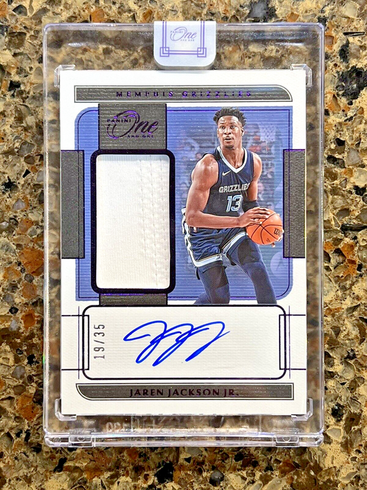 Jaren Jackson Jr. 2021 Panini One And One JERSEY PATCH AUTO 19/35 Rare Mint SSP