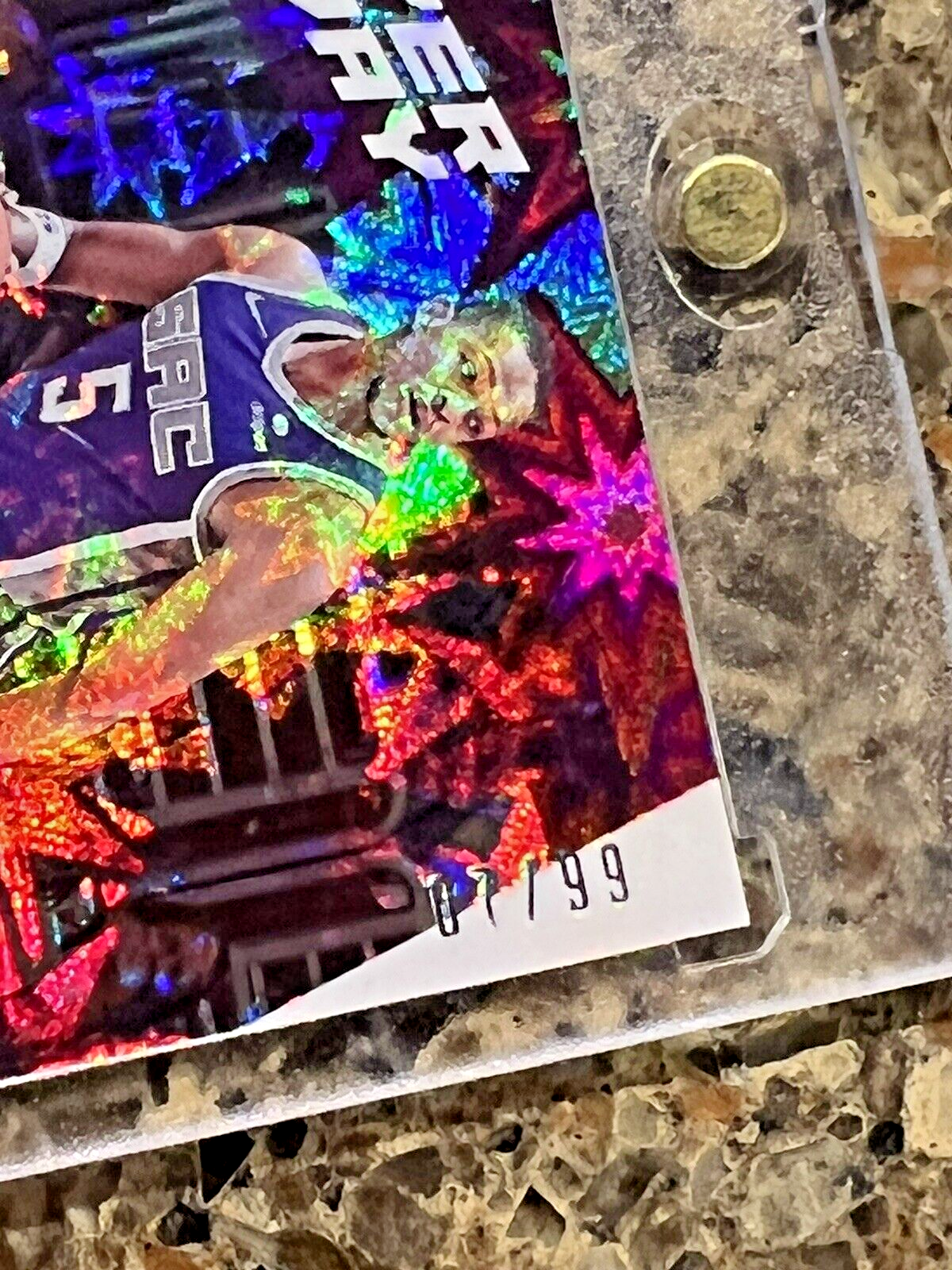 De’Aaron Fox 2021 Panini Player of the Day KABOOM 07/99 Super Rare Gem Mint SSP