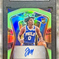 Tyrese Maxey RC 2020 Panini Select Rookie Signatures Neon Green Prizm /99 SGC 10