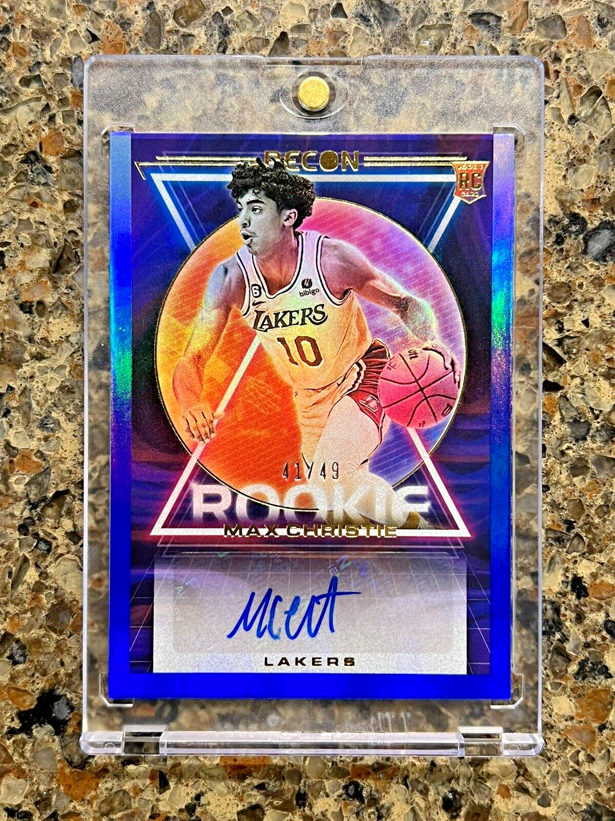 Max Christie RC 2022 Panini Recon Rookie Signatures 41/49 Refractor Autograph SP