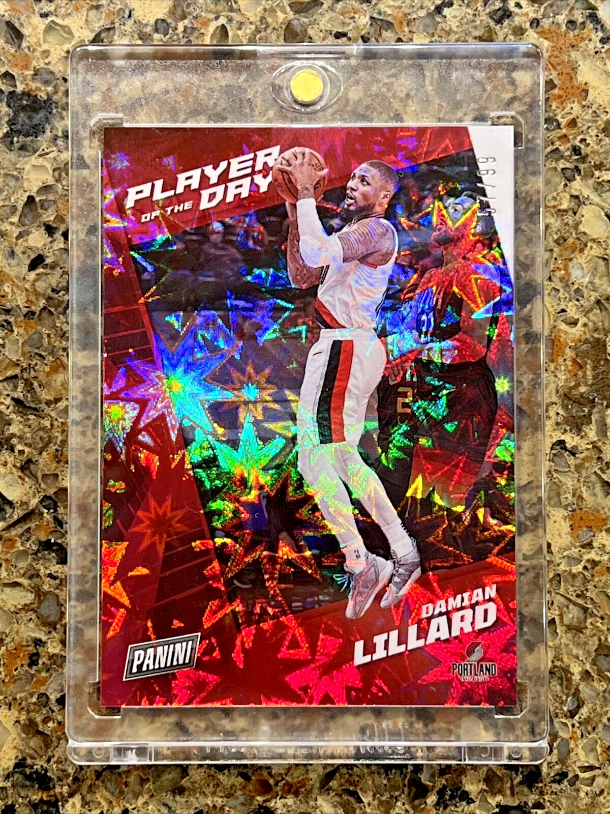 Damian Lillard 2021 Panini NBA Player of the Day KABOOM 57/99 Rare Gem Mint SSP