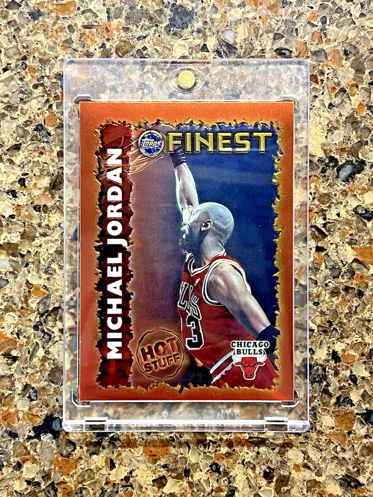 1995-96 Topps Finest Michael Jordan Hot Stuff # HS1 SUPER RARE Chicago Bulls HOF