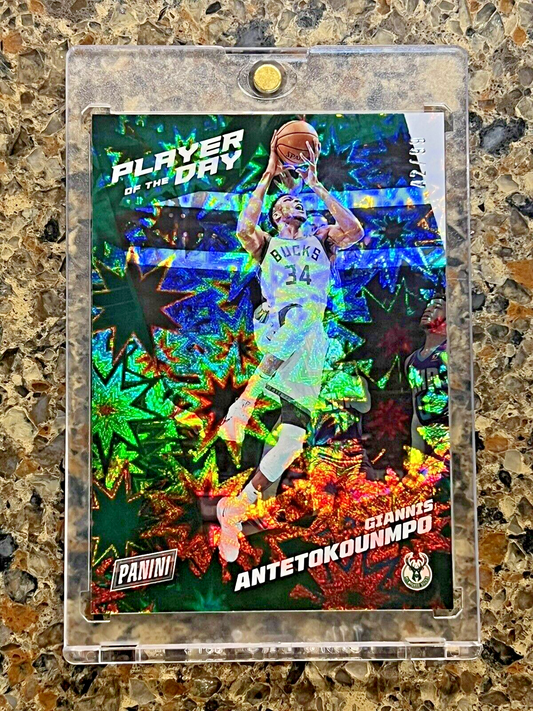 Giannis Antetokounmpo 2021 Panini Player of the Day KABOOM 42/99 Rare Mint SSP