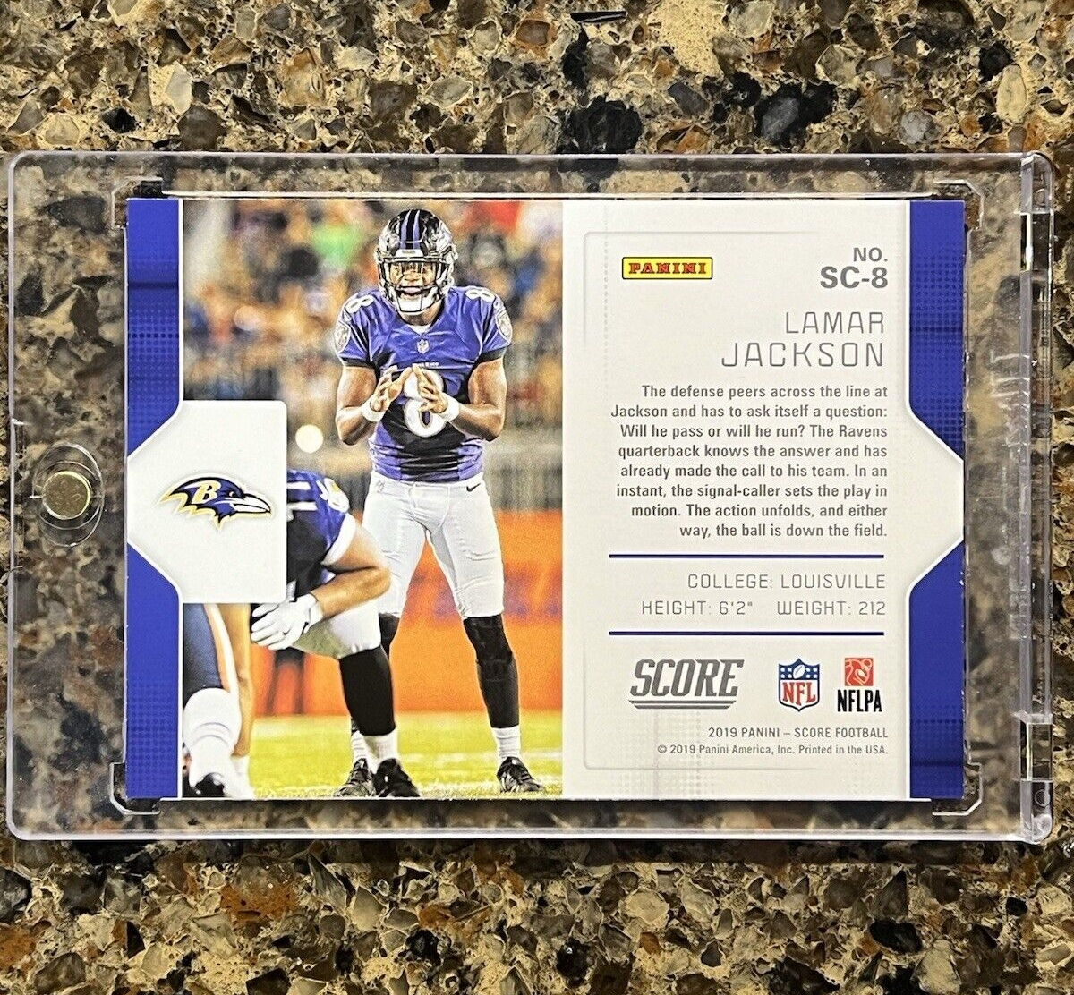 Lamar Jackson 2019 Panini Score Football Signal-Callers Holo Refractor