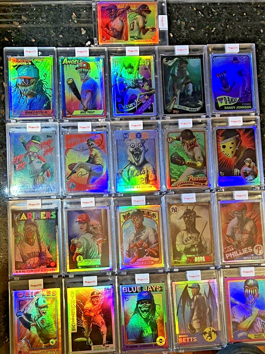 Alex Pardee 2021 Topps Project70 Rainbow Foil Complete Set /70 – Rare! 🚀🚀🚀