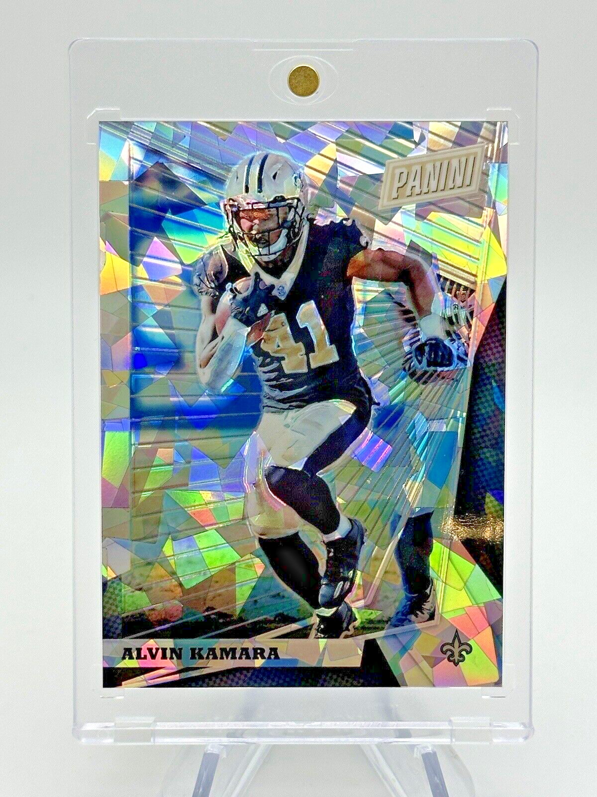 Alvin Kamara 2018 Panini The National VIP Cracked Ice Refractor 22/50 GEM MINT