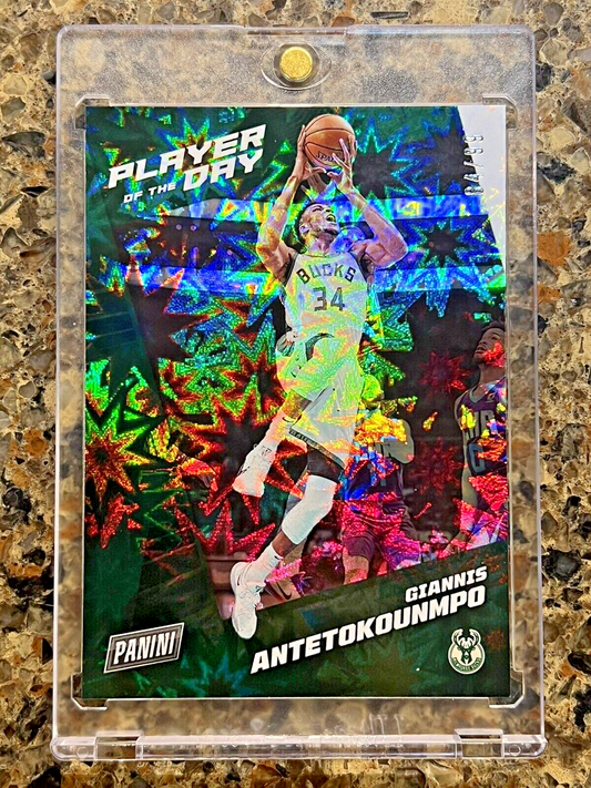 Giannis Antetokounmpo 2021 Panini Player of the Day KABOOM 84/99 Rare Mint SSP