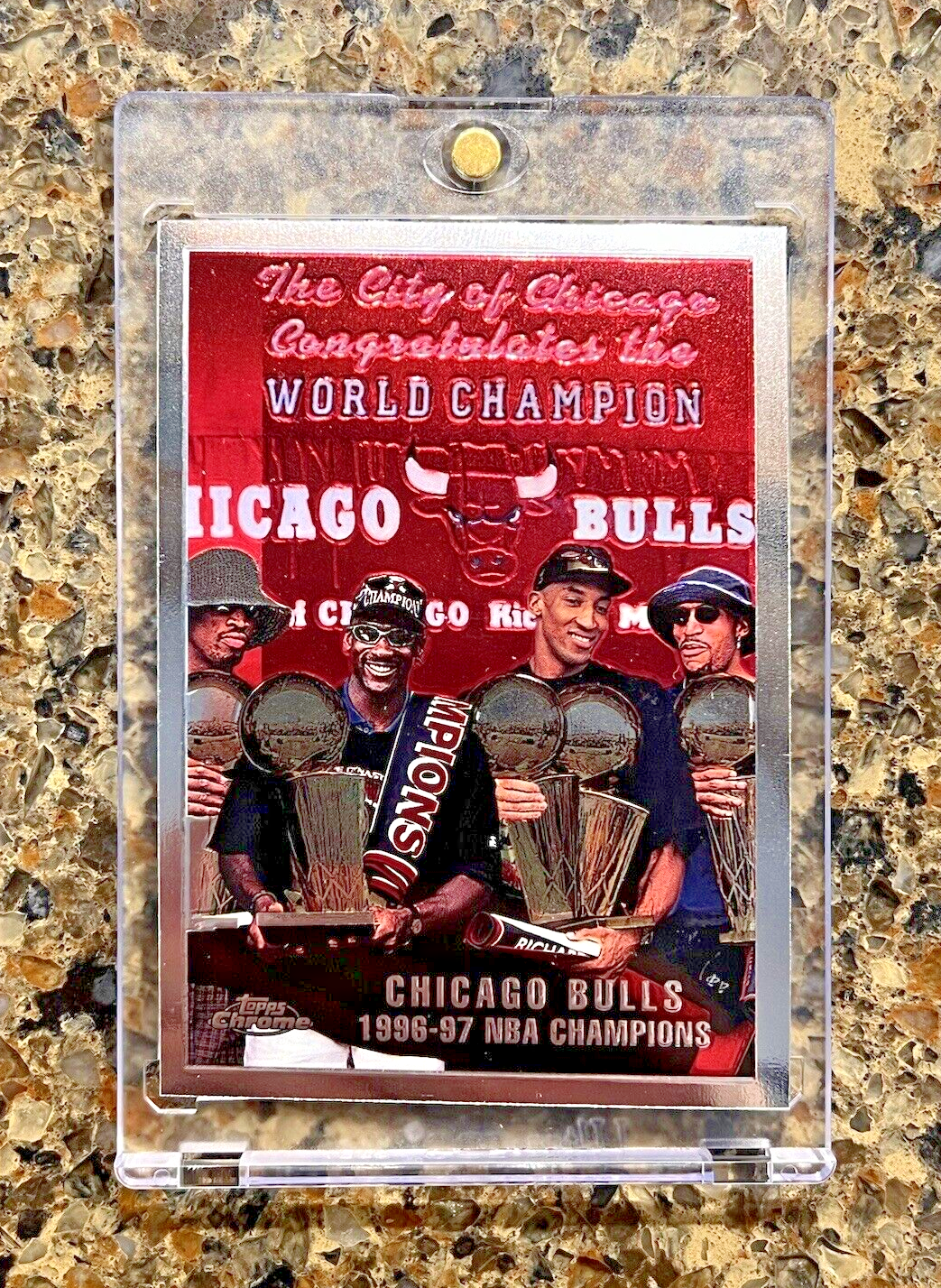 Michael Jordan 1997-98 Topps Chrome Chicago Bulls NBA Champions Rare Gem Mint SP