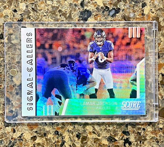 Lamar Jackson 2019 Panini Score Football Signal-Callers Holo Refractor