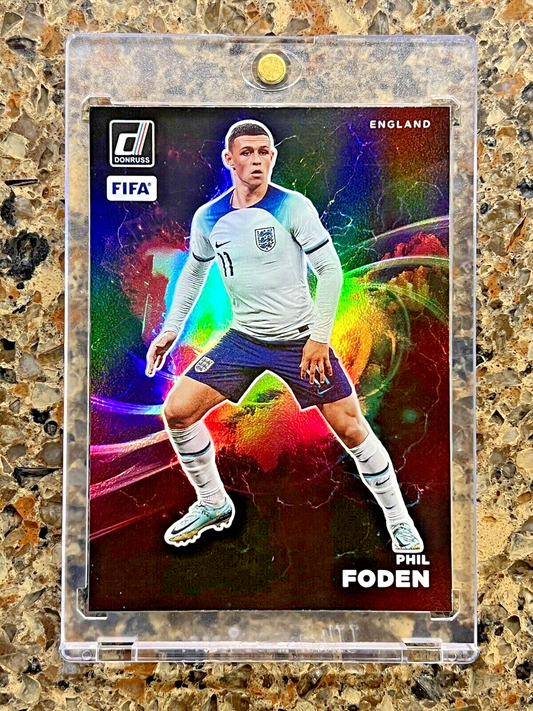 Phil Foden 2022 Panini Donruss FIFA NIGHT MOVES Refractor Super Rare Mint SSP