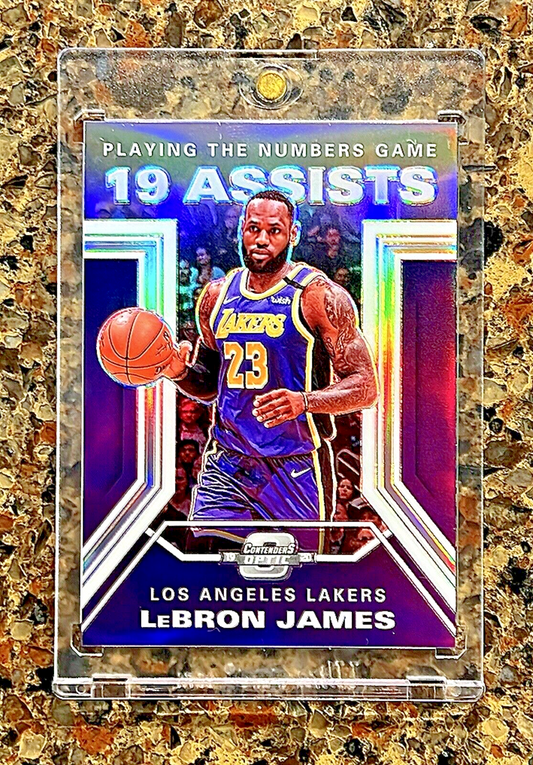 🌟 LeBron James 2019 Panini Contenders OPTIC Prizm Playing the Numbers Game 🌟