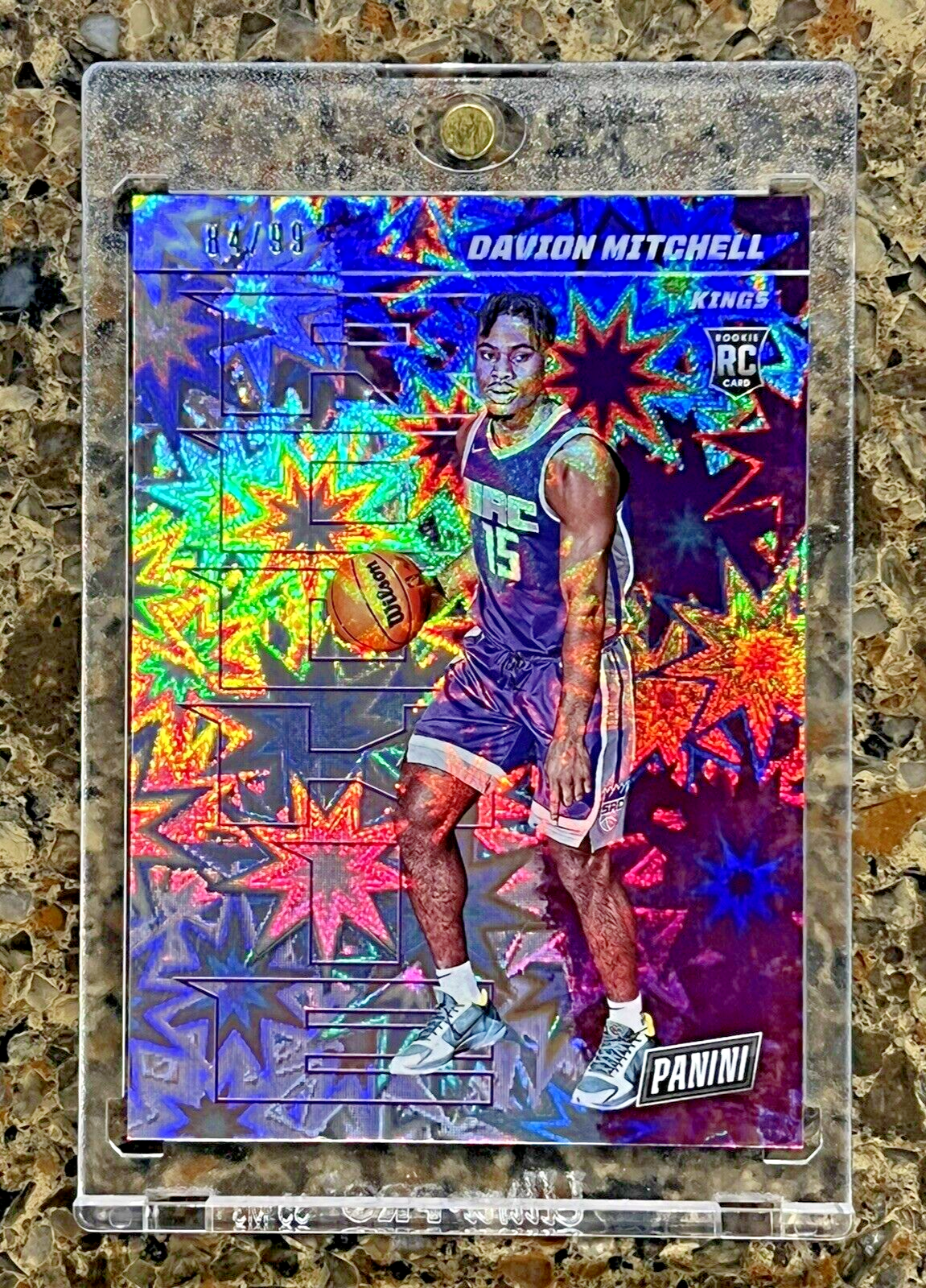 Davion Mitchell 2021-22 Panini Player of the Day KABOOM #84/99 SSP Rookie Card