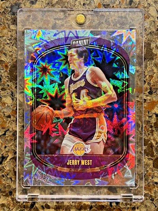 Jerry West 2021 Panini NBA Player of the Day KABOOM 67/99 HOF Rare Gem Mint SSP