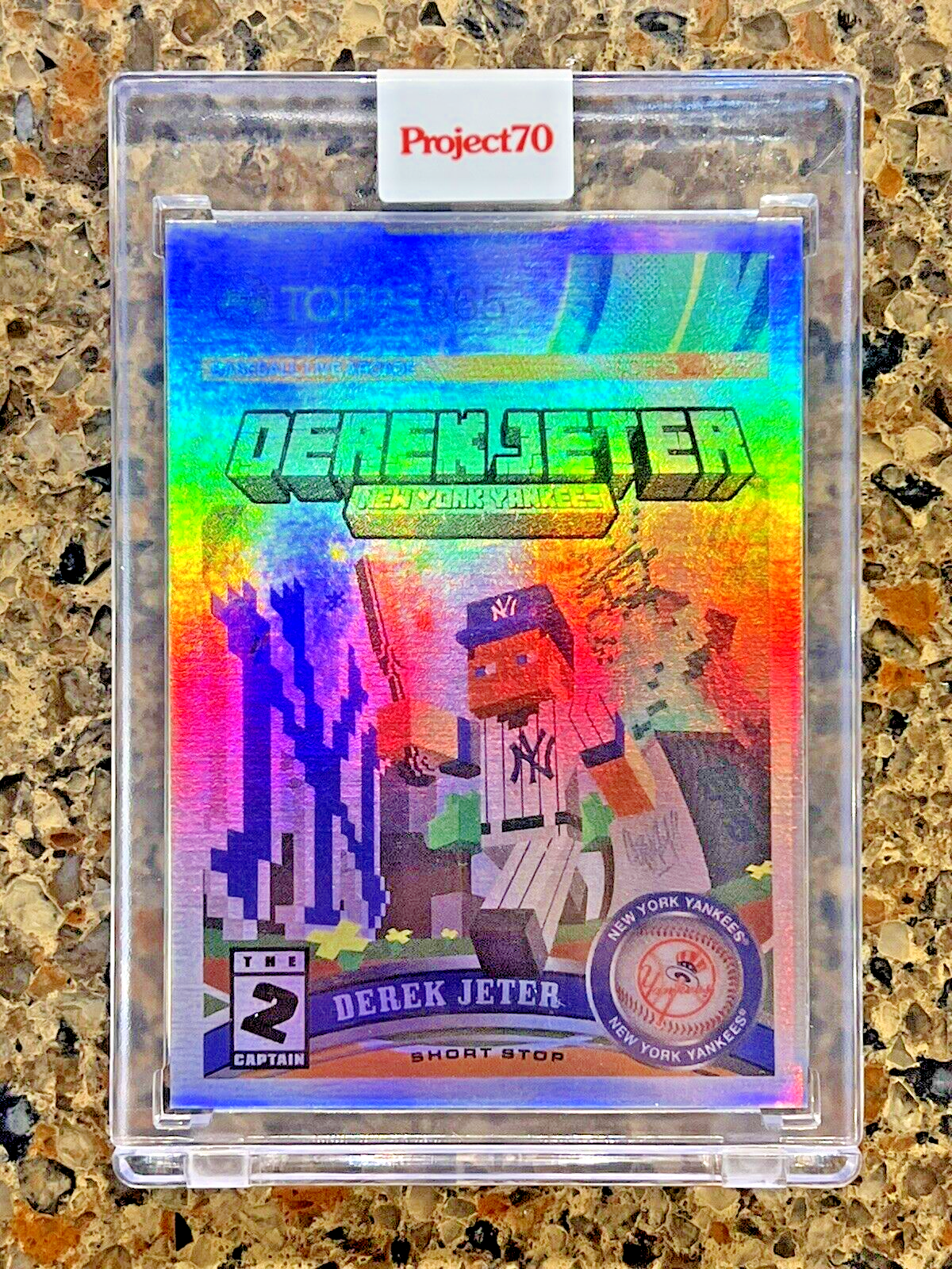 Derek Jeter 2021 Topps Project70 Ermsy XBOX MINECRAFT Rainbow Foil #37/70 SSP