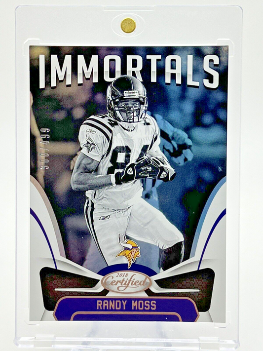 Randy Moss - 2018 Panini Certified Football Immortals 300/499 SP Holo Foil - HOF