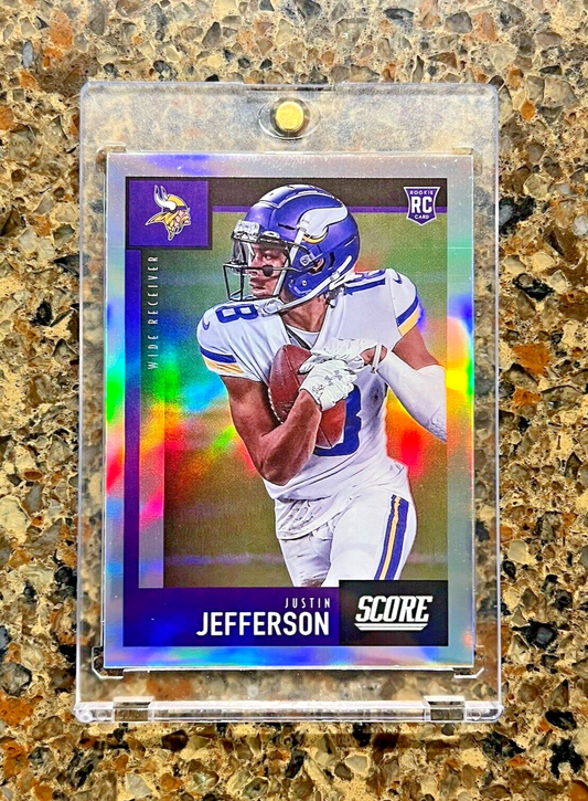 2020 Panini Chronicles Score Football Prizm JUSTIN JEFFERSON Rookie Card (RC)