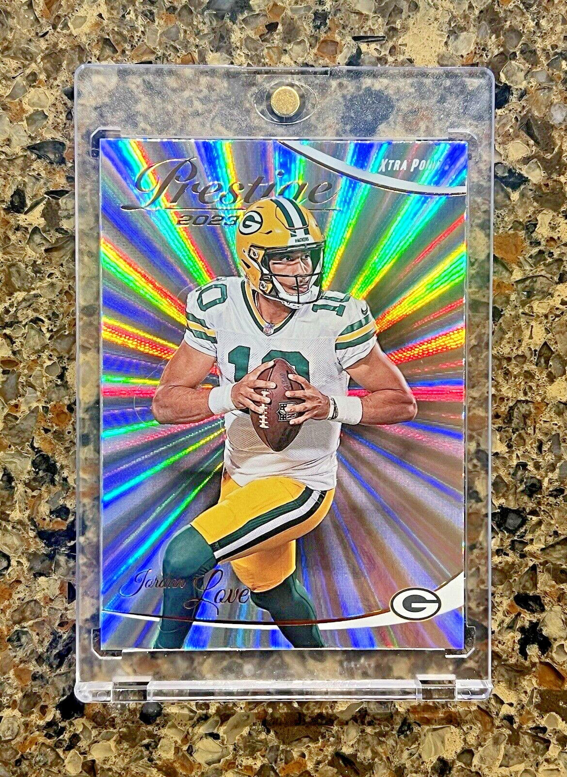 Jordan Love 2023 Panini Prestige Football Xtra Points Sunburst Holo Refractor