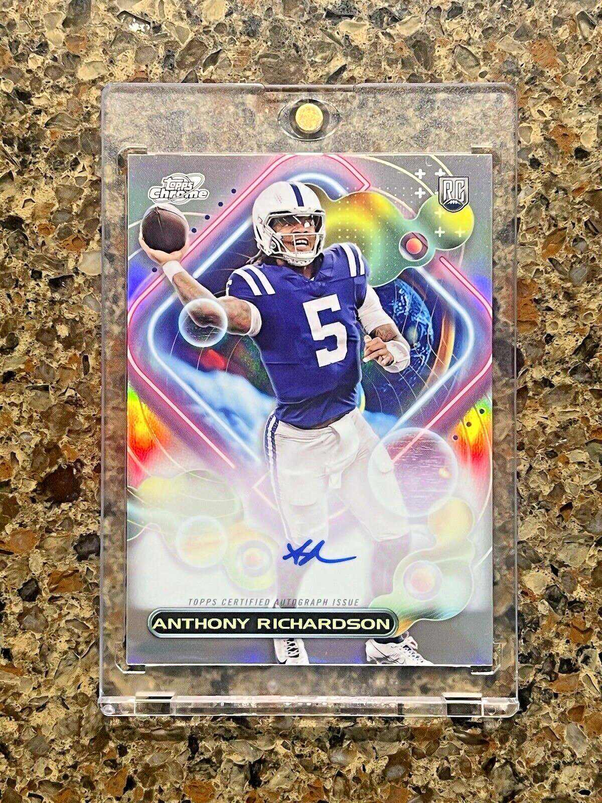 2023 TOPPS COMPOSITE ANTHONY RICHARDSON TOPPS CHROME COSMIC REFRACTOR AUTO RC