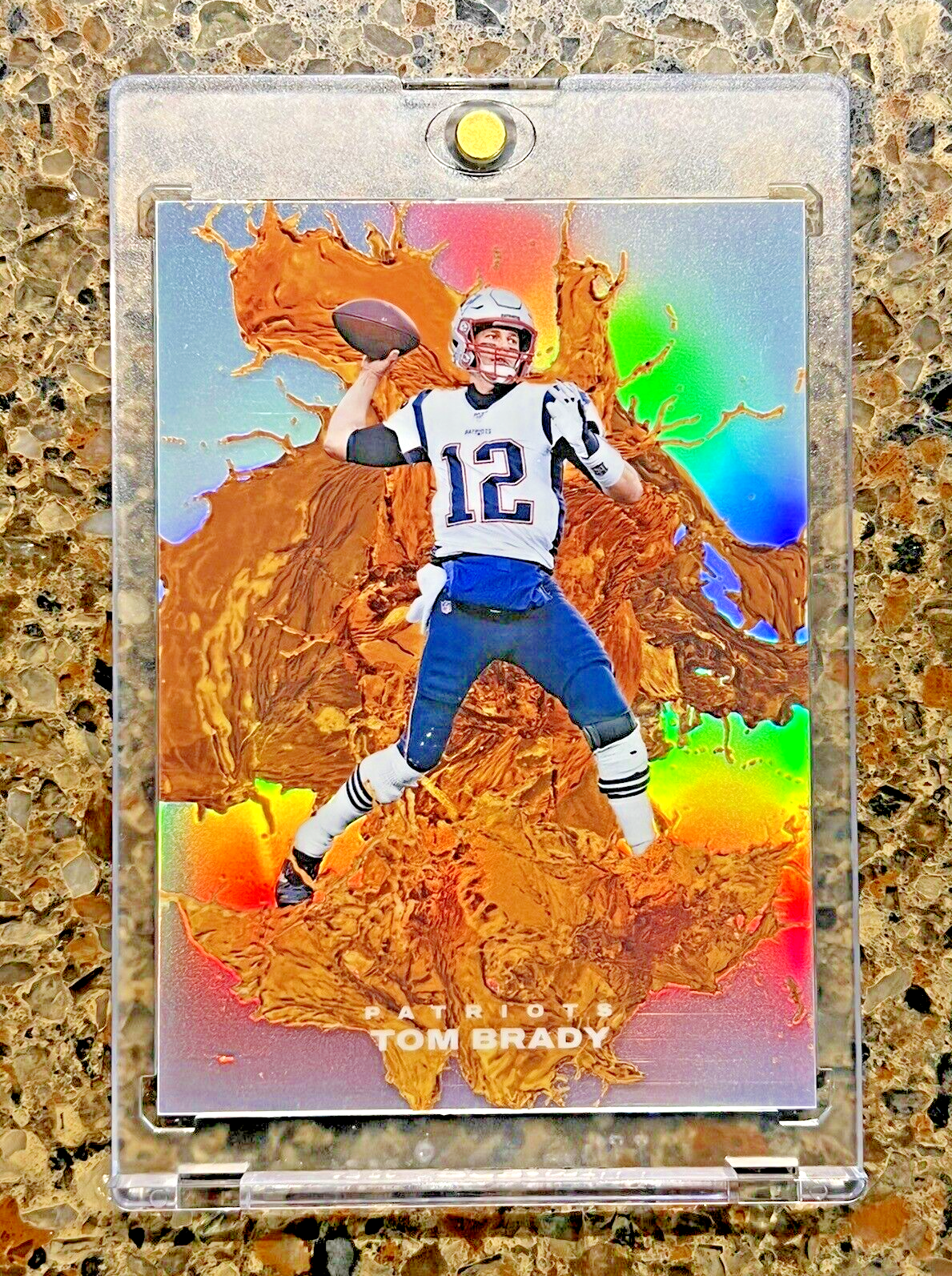 Tom Brady 2022 Panini The National SPLASH OF COLOR Silver Wave 19/25 Patriots SP