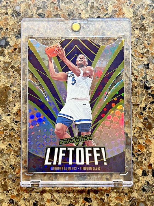 Anthony Edwards 2023-24 Panini Revolution LIFTOFF! Die-Cut Refractor Gem Mint