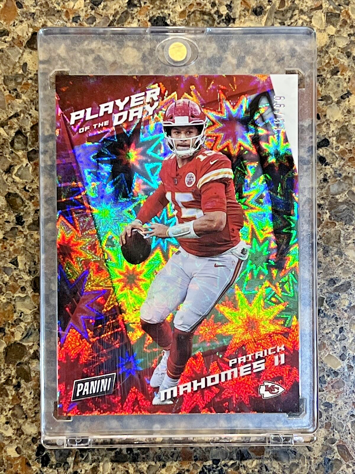 Patrick Mahomes II 2021 Panini Player of the Day Football KABOOM #18/99 Rare SSP